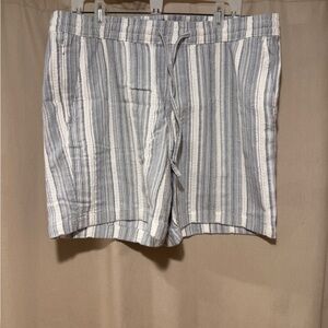 Abercrombie & Fitch NWT Gray and White Flat Front Shorts